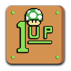 1-UP coin logo