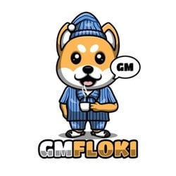 GM Floki crypto logo