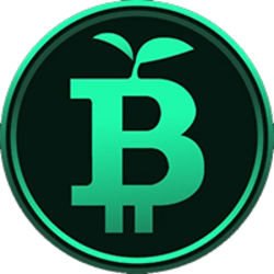 Green Bitcoin crypto logo