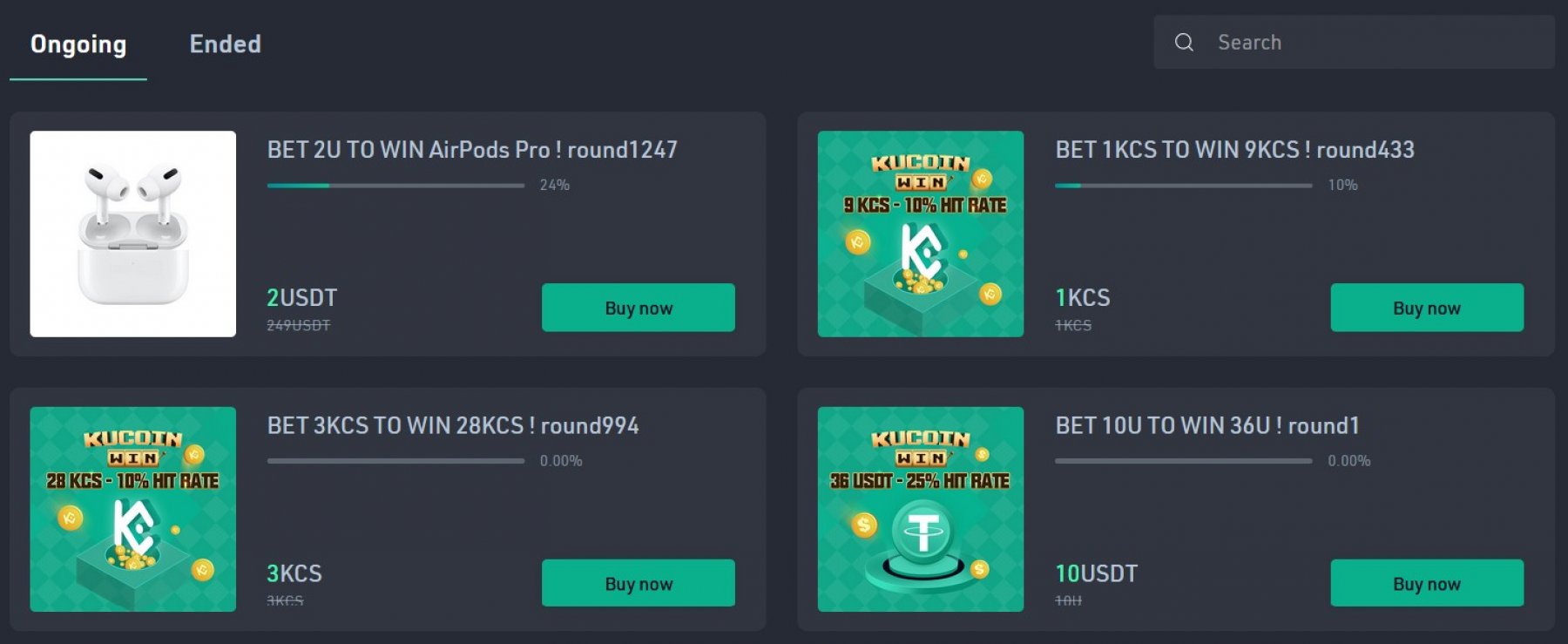 Kucoin raffles