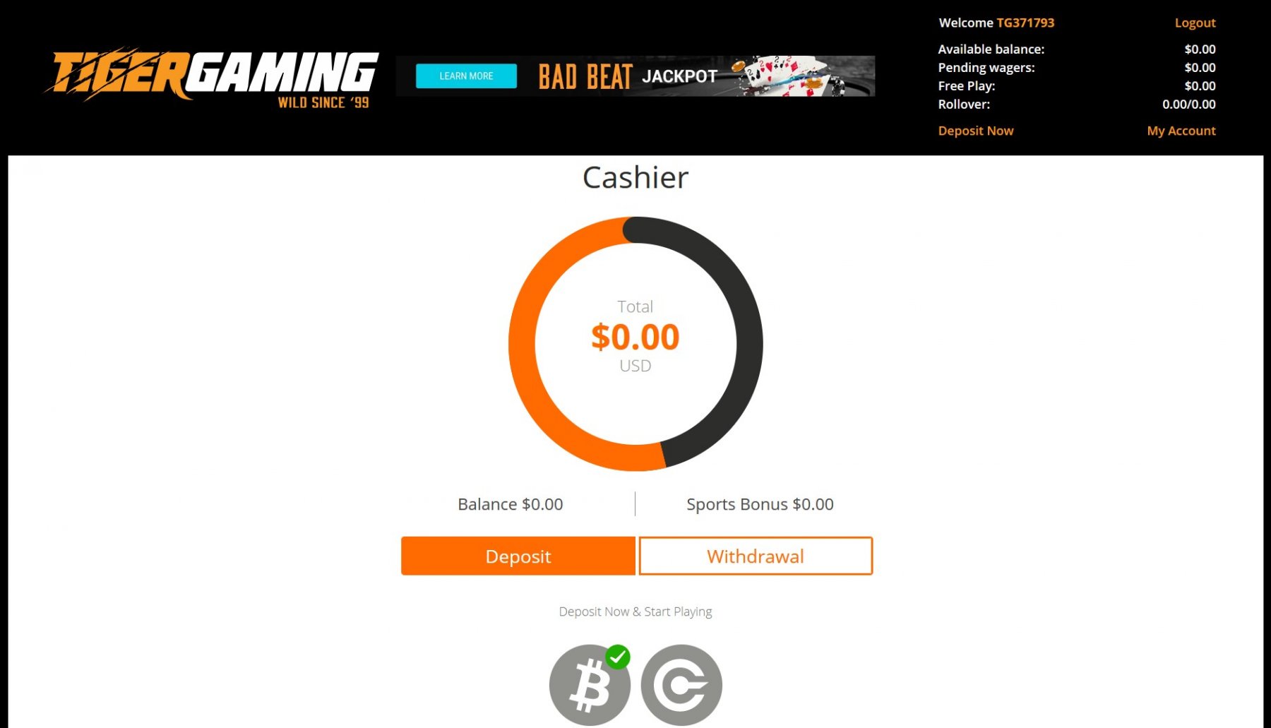 Tiger Gaming Cashier image